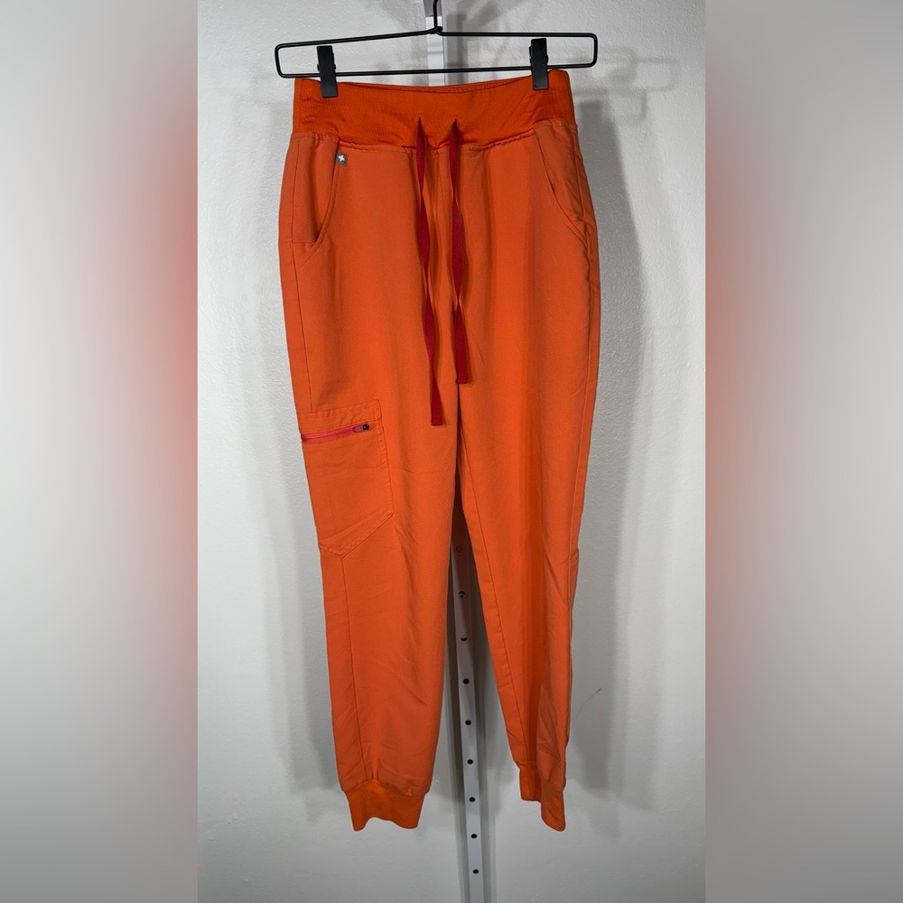Figs‎ Scrub Pants Ladies Jogger XSP Petite Technical Collection Orange
